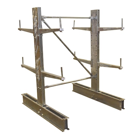 Vestil Gray Galvanized Cantilever Double Updright Set 6ft Height 24" Arms SDU-C-6-24-G-SET